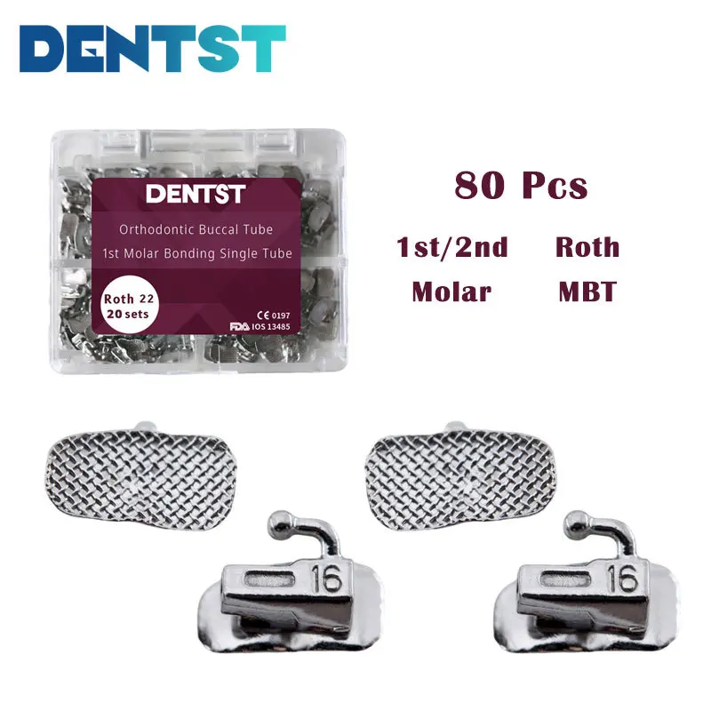 Стоматологическая Ортодонтическая зубная букальная трубка Dentst 20