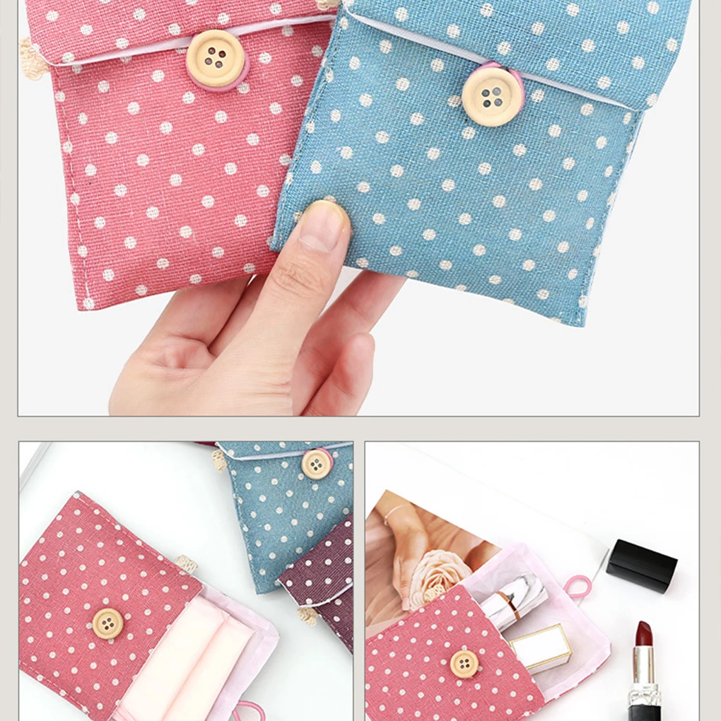 Хлопковая монета тампон держатель Косметическая санитарная блокнот-органайзер