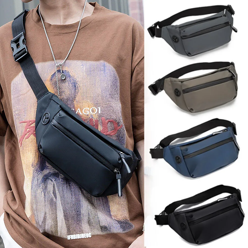 New Women Waist Bag Outdoor Men Waist Bum Bag Running Jogging Belt Pouch Zip Fanny Pack Phone Bag Travel Oxford Cloth Chest Bags