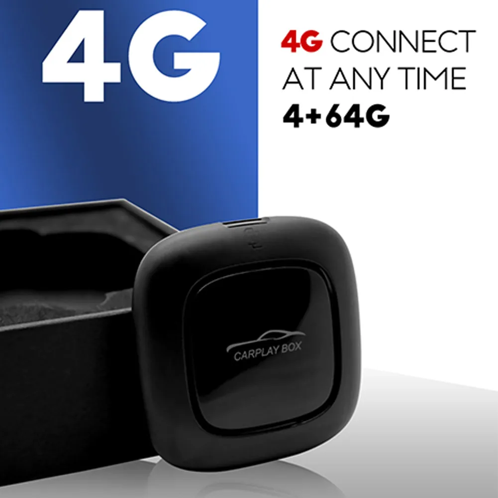 

CarPlay Android Mini Ai Box Android 10,0 проводной к беспроводному Qualcomm 8-ядерный 4G + 64G Plug And Play для Volvo Ford Benz VW Audi