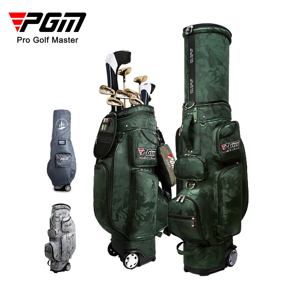 

PGM Men's Golf Telescopic Ball Package Multifunctional Aviation Clubs Bag Camouflage Nylon with Rain Cover QB048 Wholesale