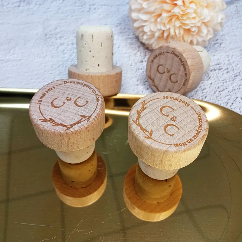 Индивидуальные искусственные деревянные винные пробки свадебное украшение