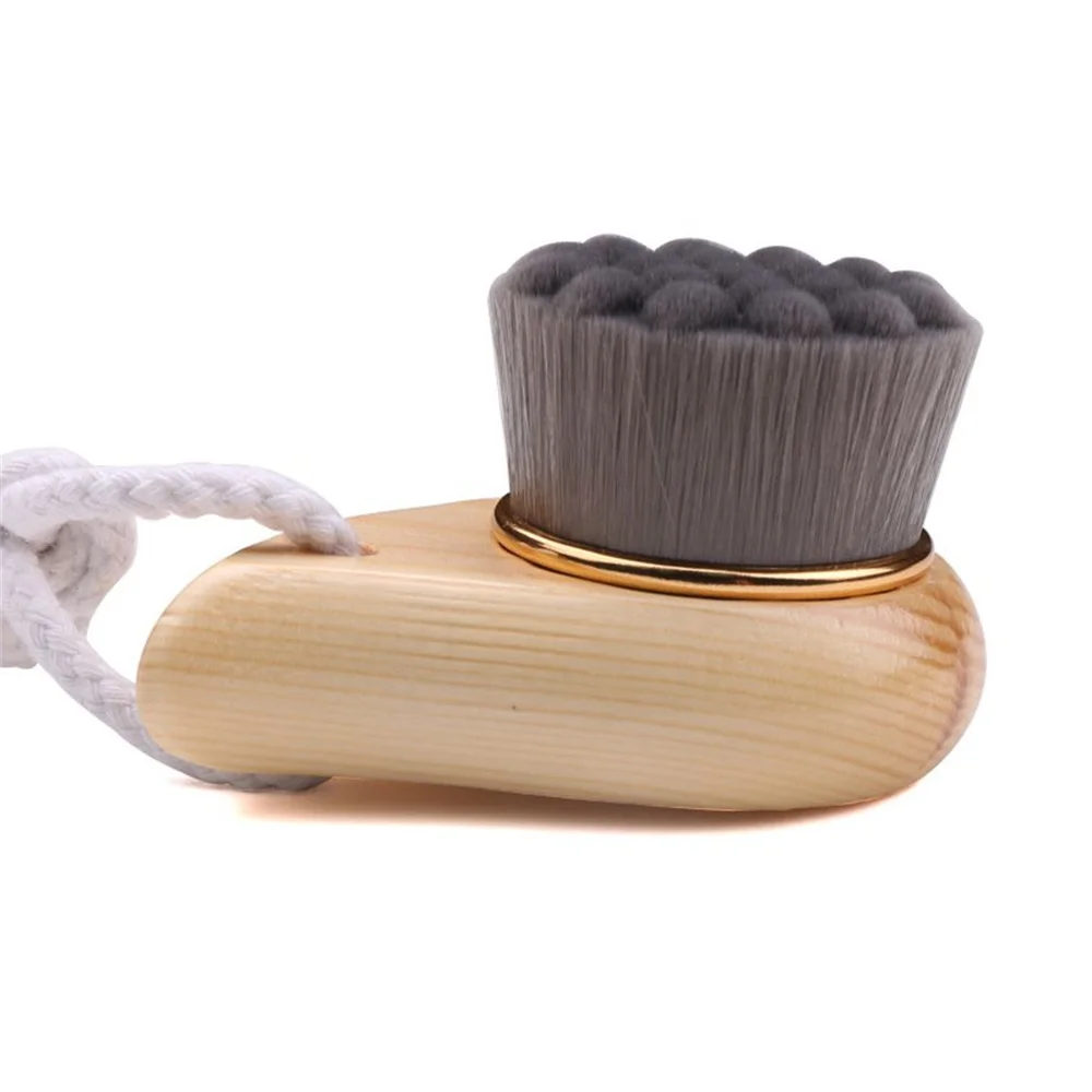 

1pc Face Cleansing Brush Wooden Handle Facial Brush Face Wash Cleaner Massage Exfoliator Cleaning Tool Skin Care Clean Tools