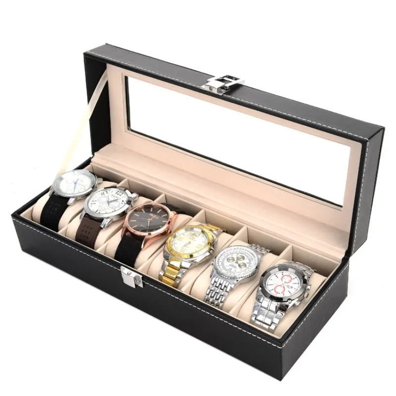 

Retro Pu Leather Watch Storage Box Watch Packaging Box Jewelry Gift Display Boxes Case