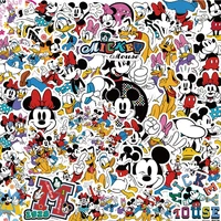 103050pcs disney cute cartoon mickey mouse stickers decals guitar laptop phone luggage motorcycle waterproof sticker kid toy