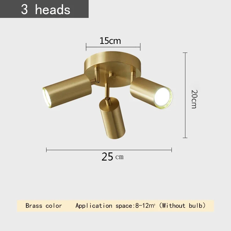 

Потолочный светильник Oboerthurck, железное золото, 2/3/4 головки