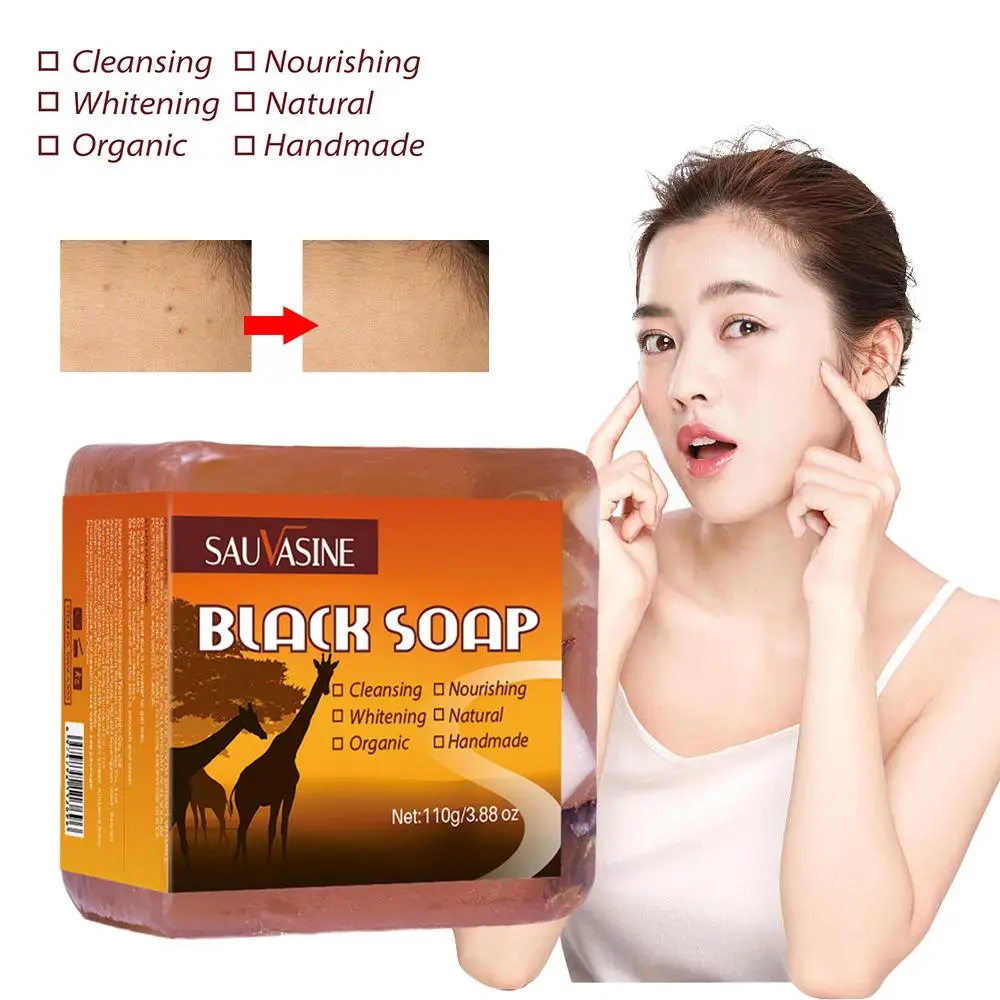 

Черное мыло, Отбеливающее Африканское мыло для черной кожи, против пятен, Отбеливающее питательное очищающее мыло для женщин Y7M6