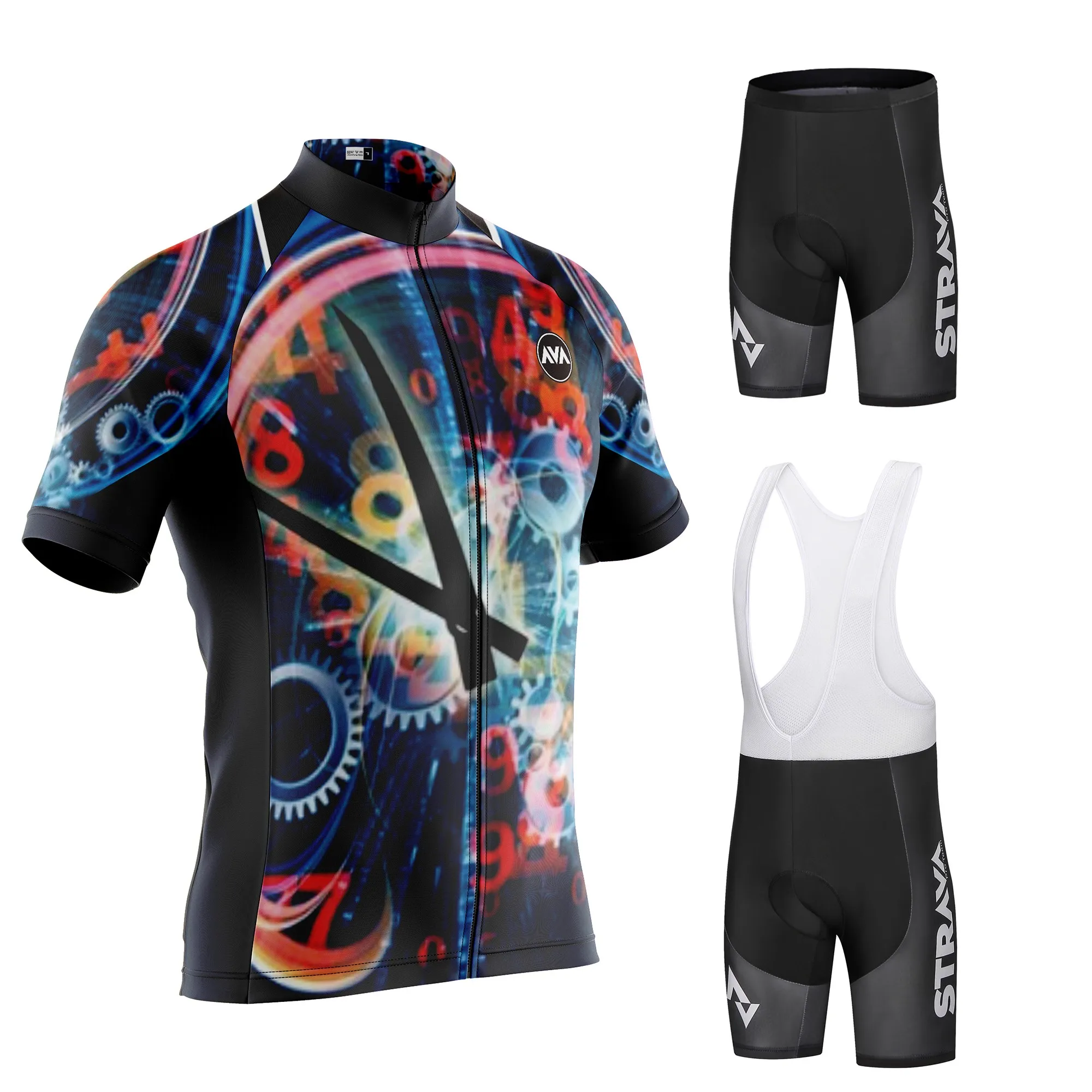 

2022 STRAVA Pro Team Cycling Jersey Men Set Bib Shorts Set Summer Bike Jersey Bicycle Racing Uniform Clothes
