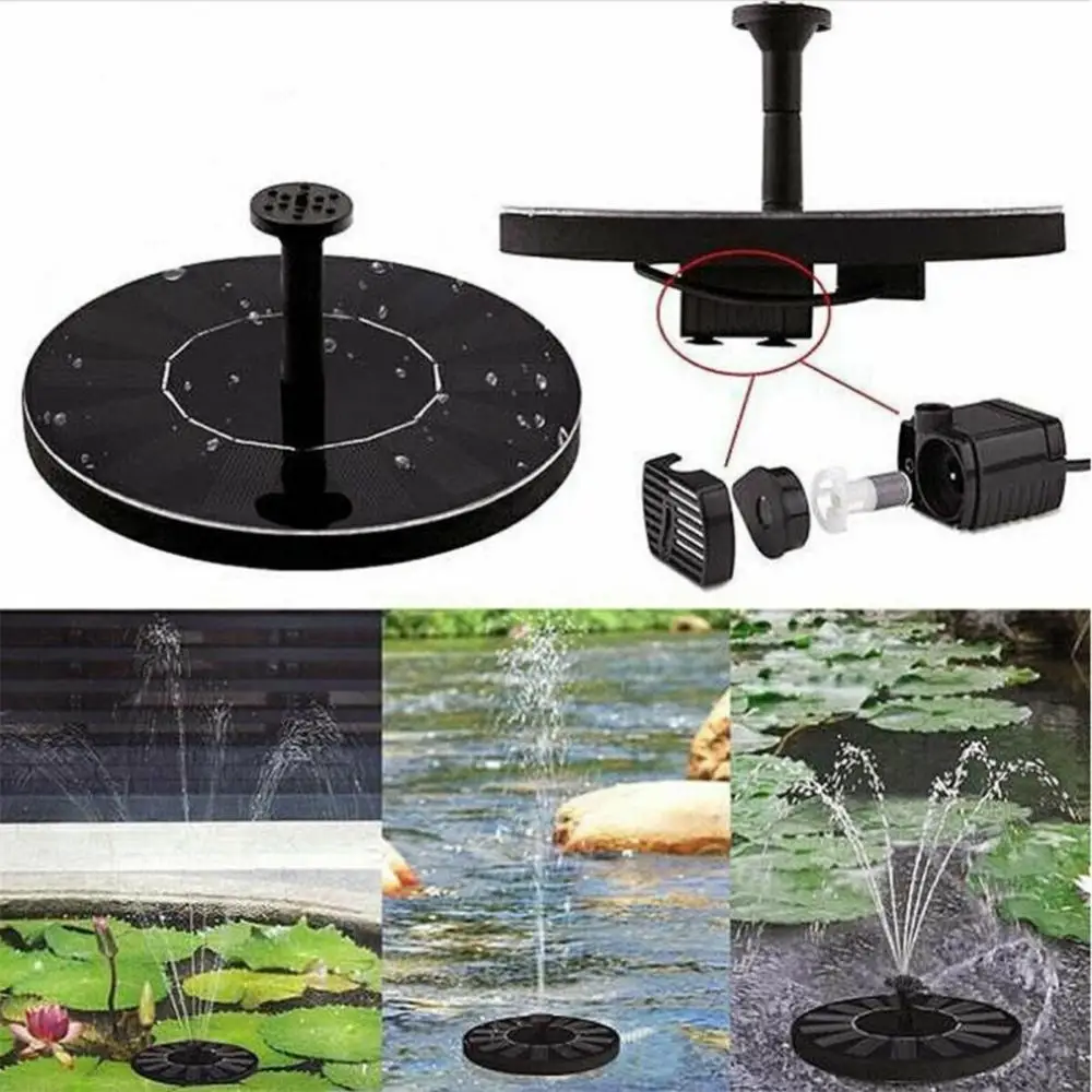 

Light Solar Sun Fountain Pool Pond Waterfall Garden Decoration Outdoor Bird Bath Solar Powered Fountain Floating Water Pond Tank