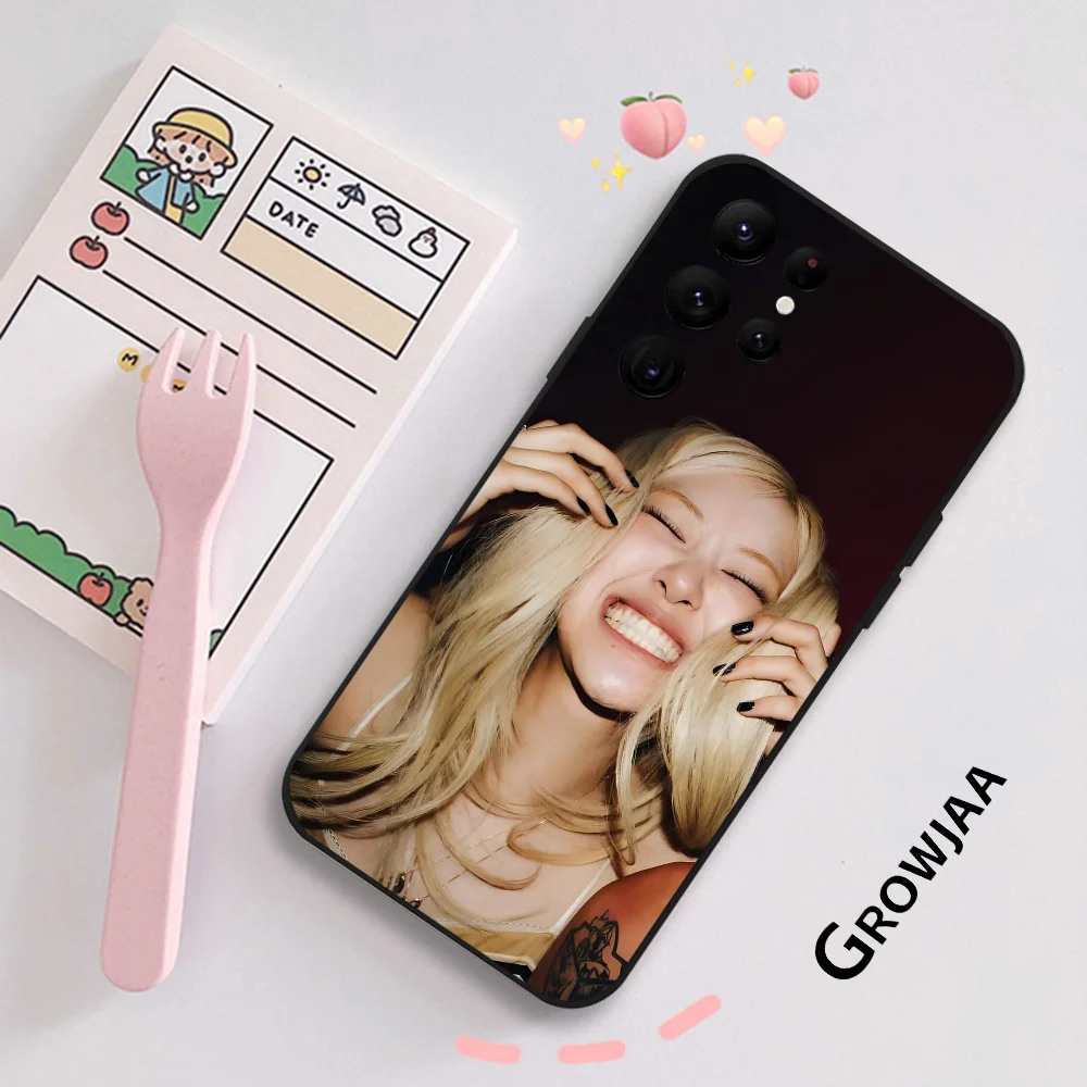 Kpop B-Blackpink Jisoo Jennie Rose Чехол для телефона Samsung Galaxy S25 S24 S22 S23 Ultra S21 S20 Plus 5G Корейский