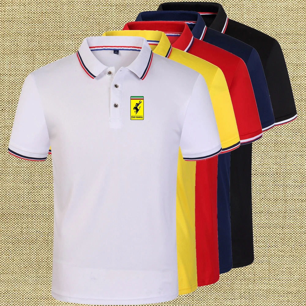 

Fashion Men's Summer Short Sleeve Polo Shirt Personality Print Top