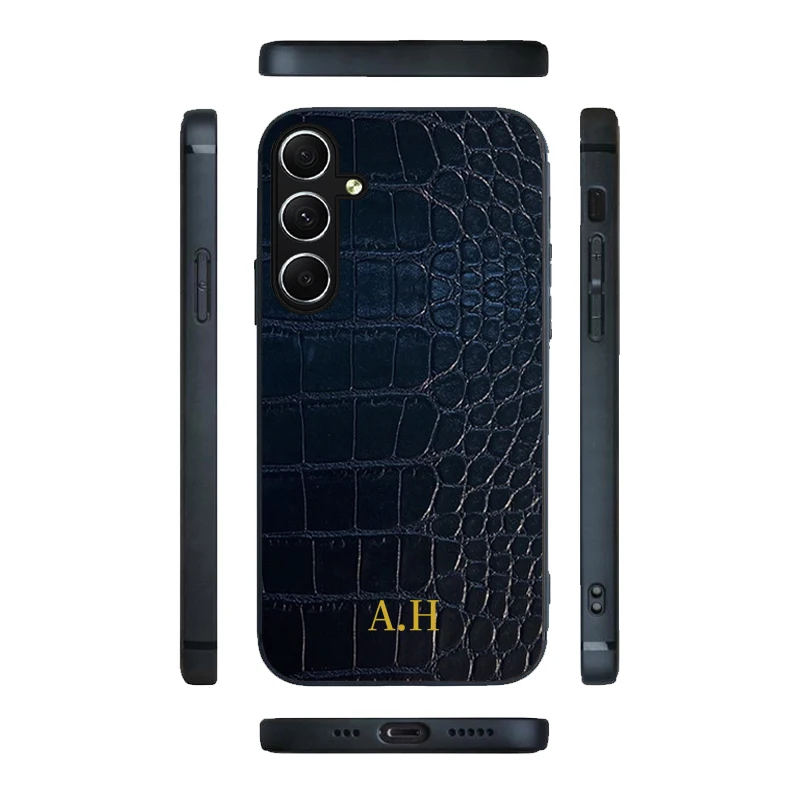 вленный чехол из крокодиловой кожи с персонализированным именем для Samsung Galaxy A05