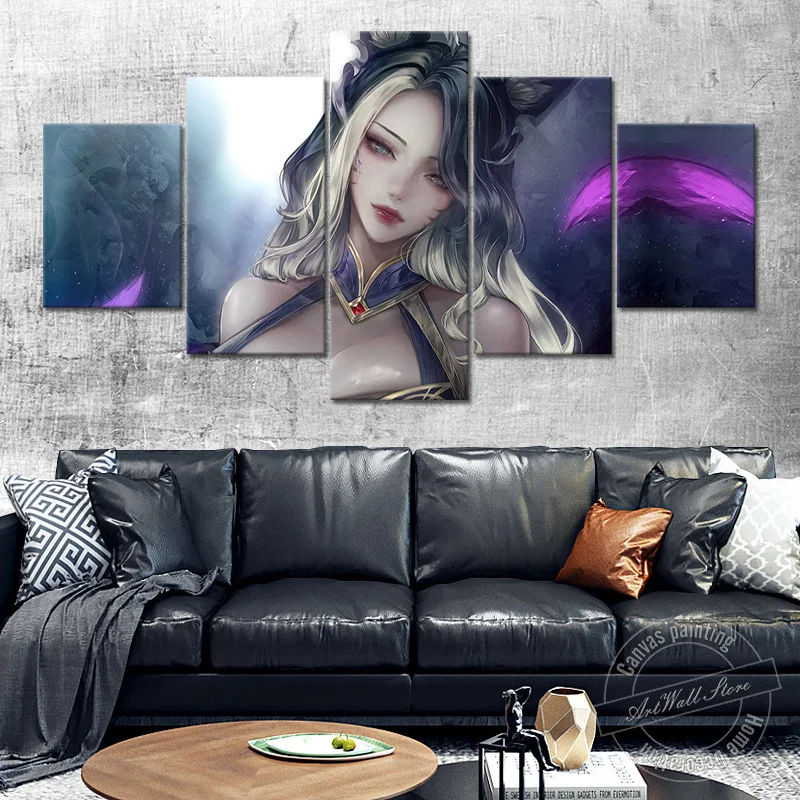 

Coven Ahri League of Legends Game Poster LOL Canvas Painting Home Decor Wall Picture for Living Room Playroom Wall Decor Gift