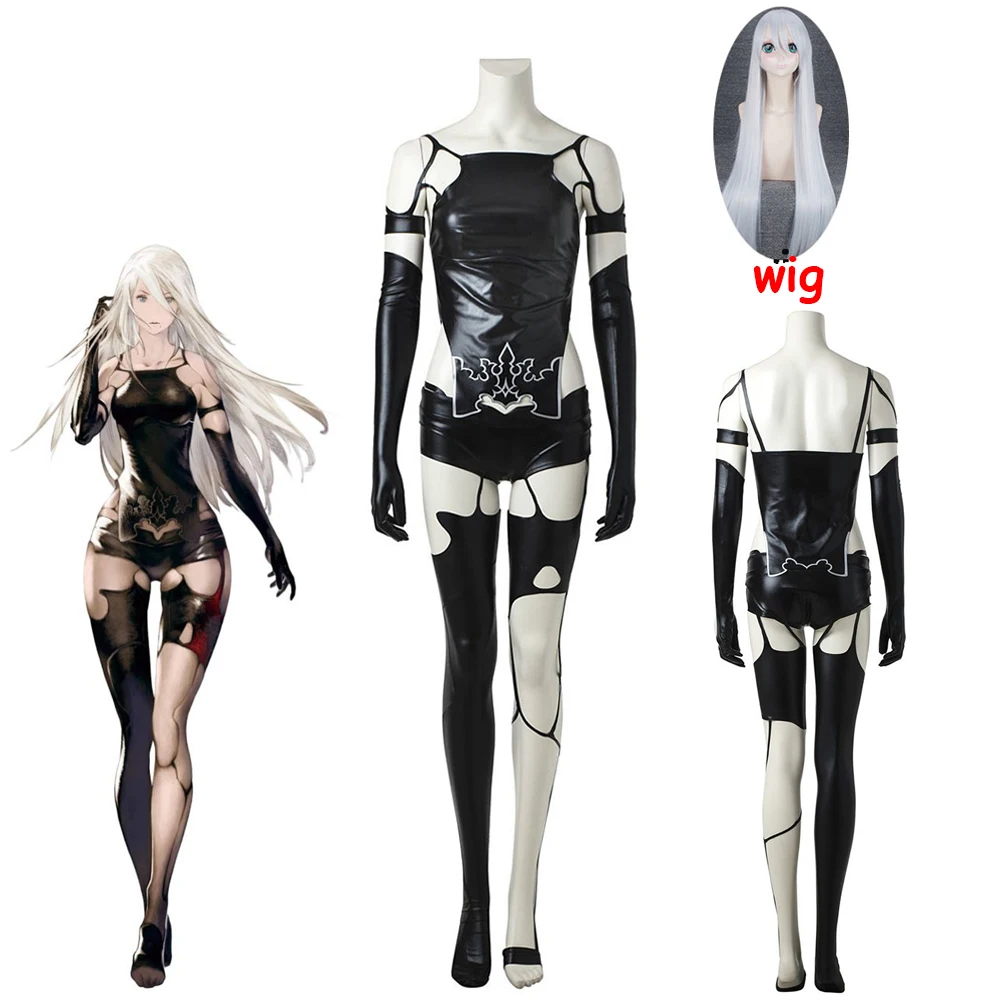 

Game NieR Automata A2 YoRHa Type A Cosplay Costume n. # 2 Cosplay Costume Sexy Women Halloween Black Suit Custome Made