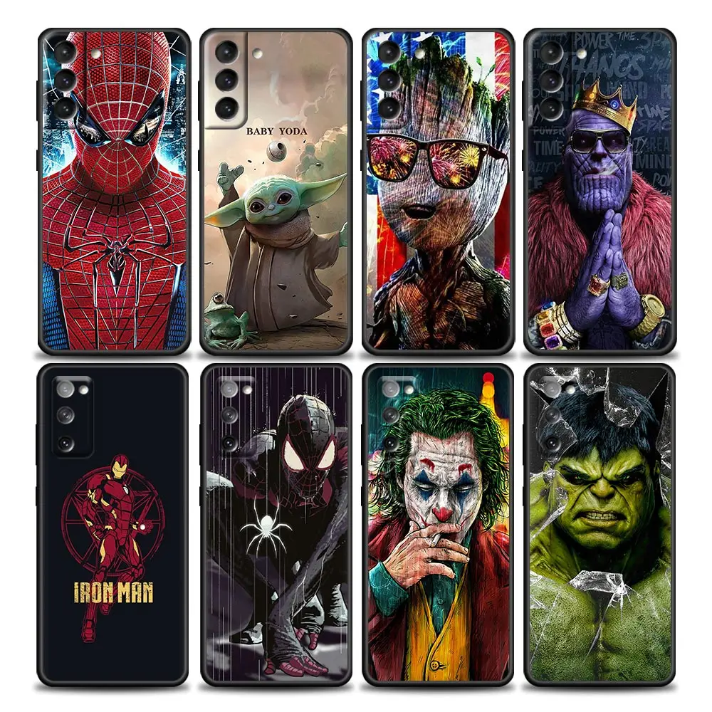 

Marvel Brand Character Iron Spider Man Phone Case for Samsung Galaxy S7 S8 S9 S10e S21 S20 Fe Plus Note 20 Ultra Soft Silicone