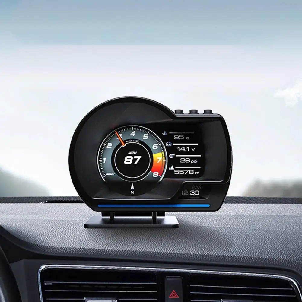 

Автомобильный дисплей на лобовом стекле A500, умный прибор OBD2 с GPS, поворотный цифровой одометр с ЖК-дисплеем, 10 Гц, PSI, 100 кПа, сигнализация об/ми...