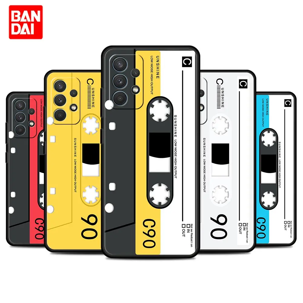 

Magnetic Cassette Tape Old Case for Samsung Galaxy A12 A52 S20 FE A51 A32 A21s S21 A50 A71 A02s A31 Plus Ultra Black Capa Cover