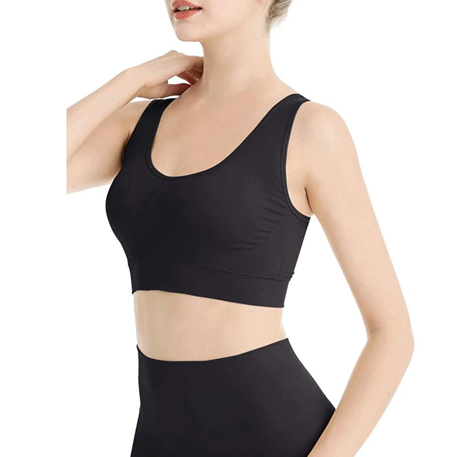 

3PC Seamless Sports Female Lingerie Bra Wirefree Yoga Removable Pads Women Tube Top Push Up Comfortable Ladies Corset Bralette