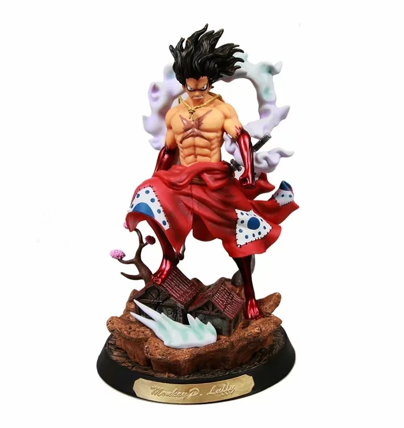 

Anime One Piece Wano Luffy Gear 4 Snakeman GK Statue PVC Action Figure Collectible Model One Piece Kimono Luffy Figure Toys Doll