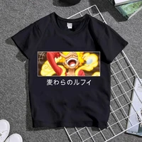 casual new boys t shirt one piece monkey d luffy luo cartoon printing boys and girls short sleeved t shirt kids clothes