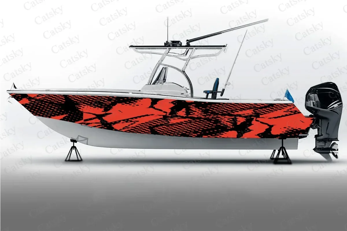 Геометрическая неправильная векторная абстракция наклейка на лодку упаковка