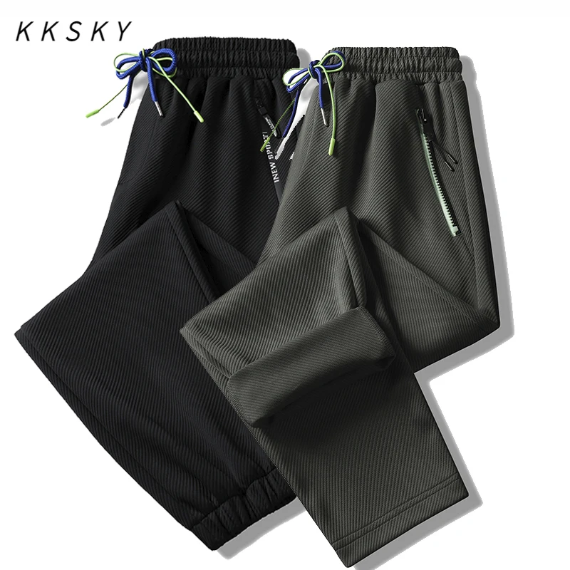 

KKSKY Men Sweatpants Winter Jogging Man Pants Casual Warm Streetwear Sports Trousers Joggers Ankle Length Pants Man Overiszed