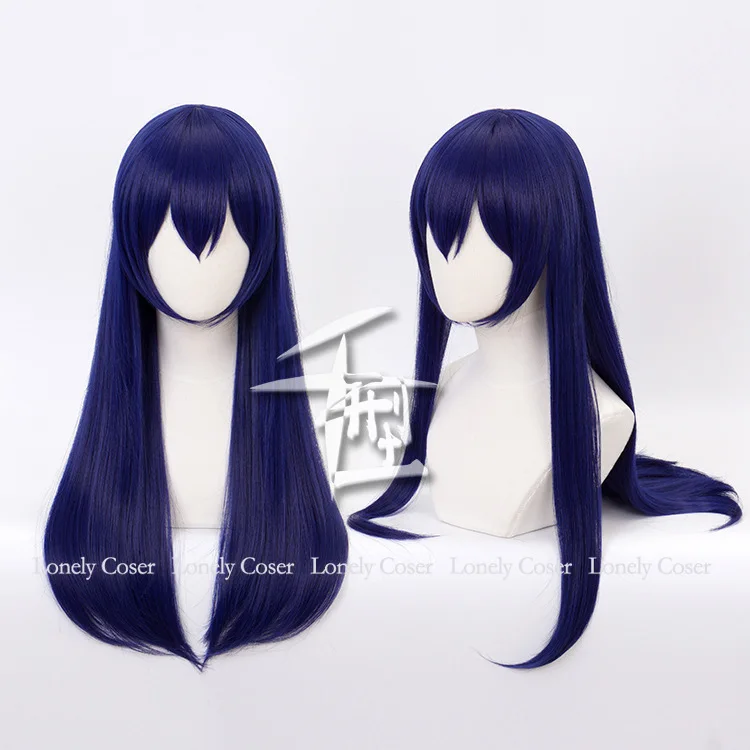 Костюм для косплея аниме ханатемари цузура куртка с двойным голубым париком и