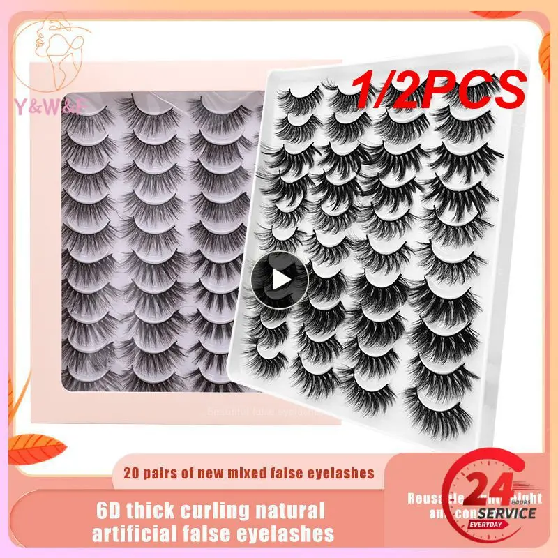 

1/2PCS 5/10Pairs 3D Faux Mink Eyelashes Natural Thick Long False Eyelashes Dramatic Fake Lashes Makeup Eyelash Extension