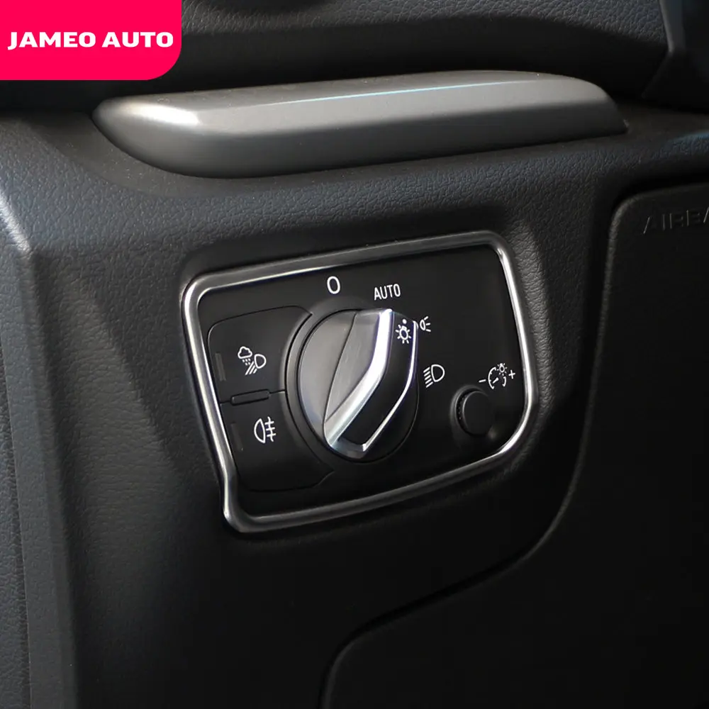 Переключатель фар из нержавеющей стали отделка кольцевая Рамка для Audi A3 8V LHD 2013-2019