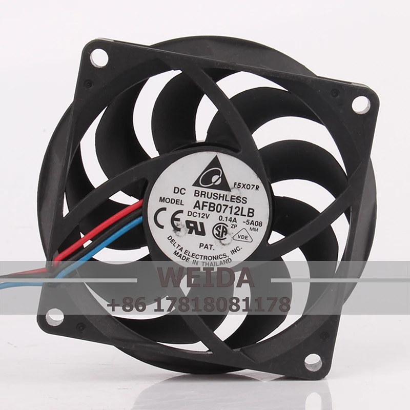 Фонарь с двумя шарикоподшипниками для DELTA AFB0712LB, 70x70x15 мм, 7015, 12 В, а, 4-проводной фонарь охлаждения