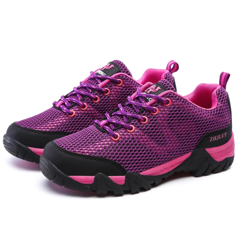 HIKEUP Couple Style Mountaineering Shoes Men Fashion Outdoor Sports Casual Shoes New In Spring Mesh Breathable Hiking Shoes