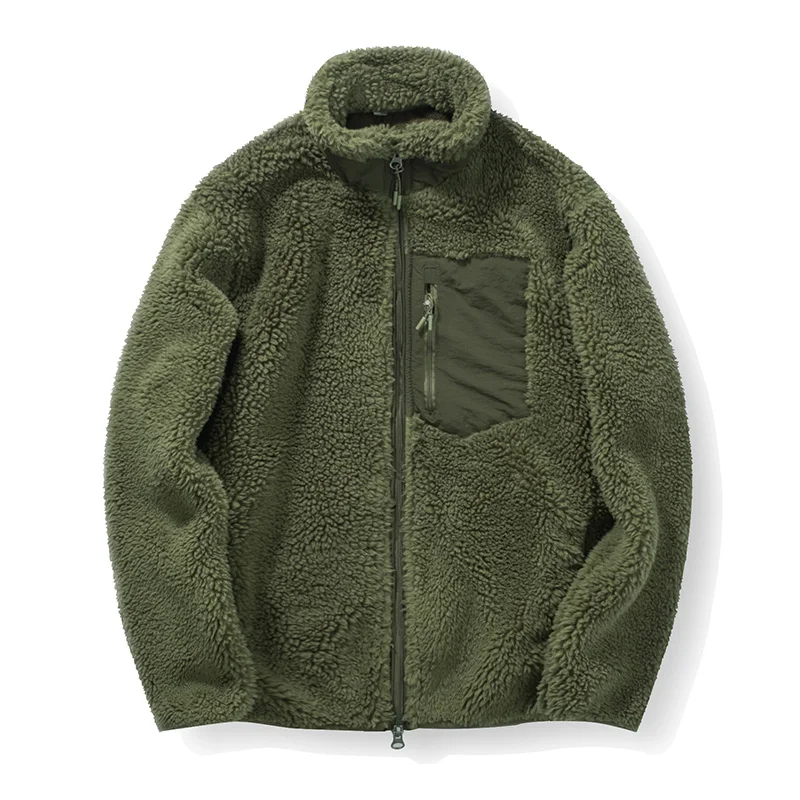 Ветрозащитное пальто из искусственного кашемира Мужская Флисовая Куртка на