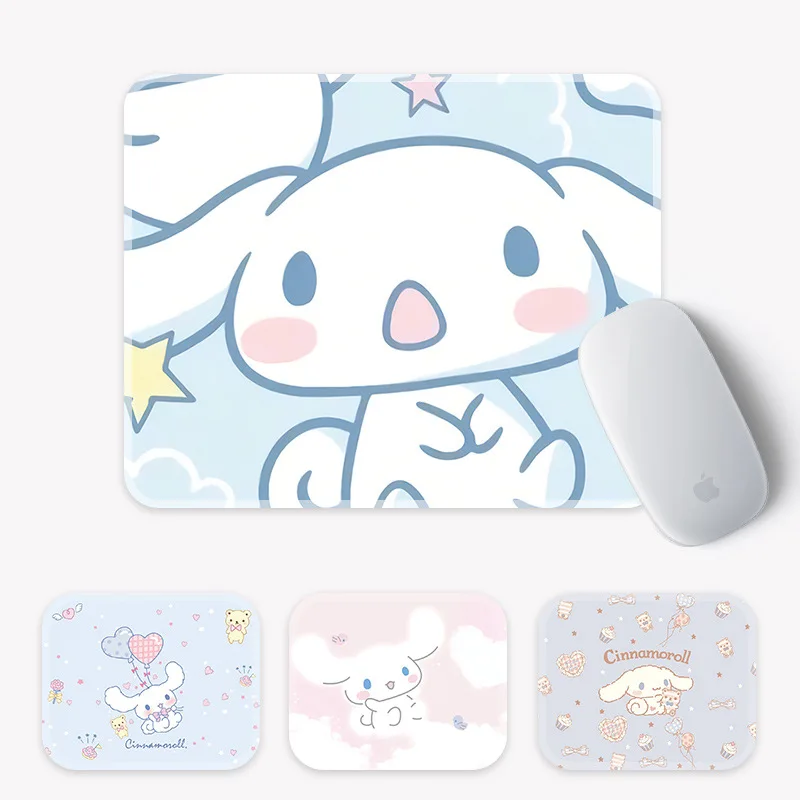 Kawaii Sanrio Cinnamoroll Melody Mouse Pad Cute Cartoon Office Portable Table Pad Square Can Be Patterned Around for Girls Women