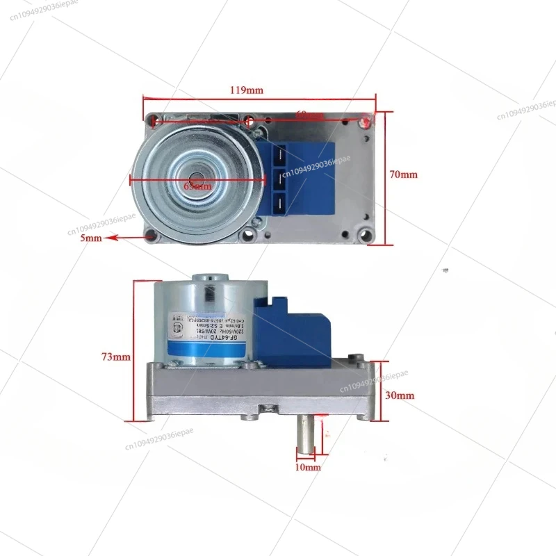 Шнековый двигатель печи для гранул древесных 220 В 2 3 5 об/мин шнековой подачи