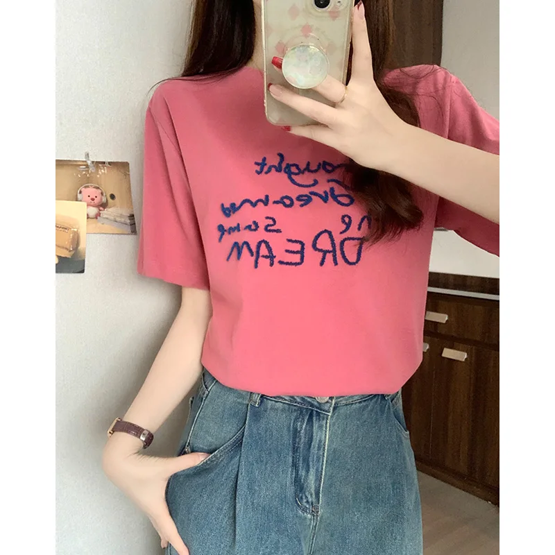 Женские хлопковые футболки GAODINGLAN с принтом дракона и фруктов женские топы