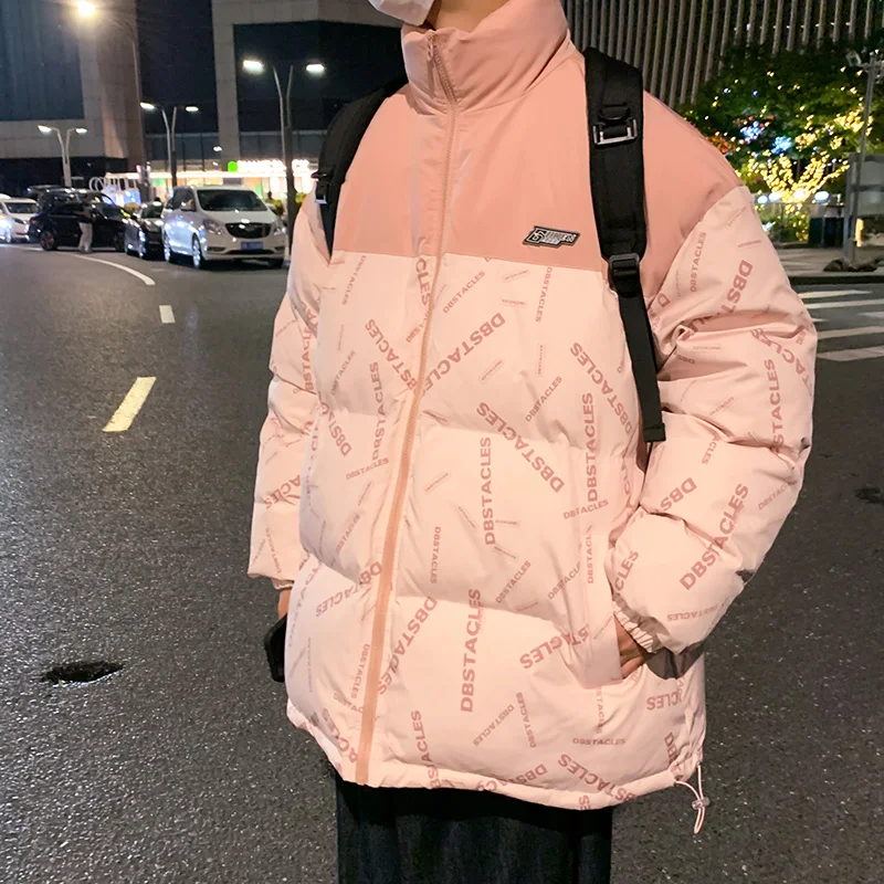 2023 Winter Jacket Men Parkas Warm Thicken Fashion Coat Harajuku Windbreaker Padded Coat Stand Collar Winter Coat Mens Clothing