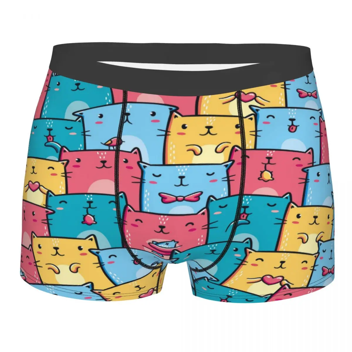 

Men's Panties Cute Colorful Cats Pattern Male Underpants Man Short Boxer Underwear