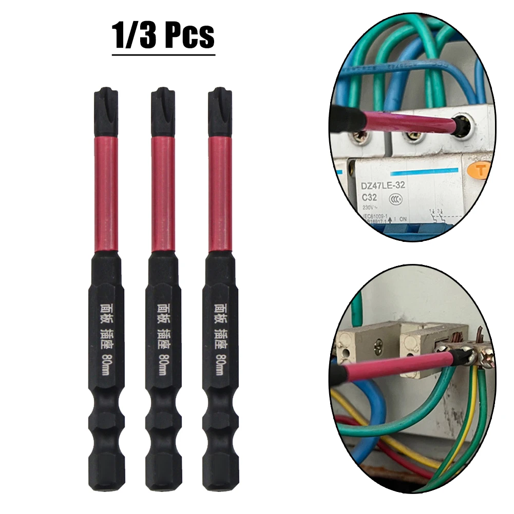 

80mm FPH2 Electrician Screwdriver Bit Magnetic Special Cross Screwdriver For Socket Switch Batch Head Impact Drill Bit Hand Tool