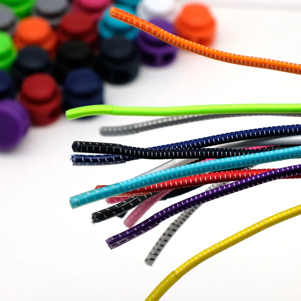 1 Pair Sports Elastic ShoeLaces No tie Shoe Laces Kids Adult Lazy Locking laces Shoe accessories lacets elastique chaussure