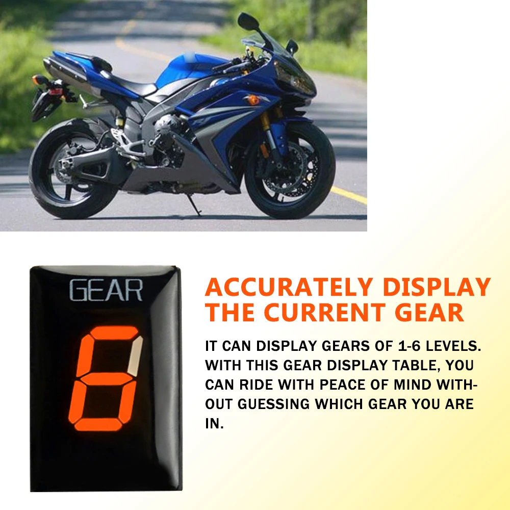 Фото Индикатор передачи мотоцикла для Yamaha YZF R6 FZ8 FZ1N MT03 MT01 Fzs600 Fzs1000 FZ400 FZ6 WR250R TDM900 Xv1600A Xj6 Xjr1300 TDM900 №5