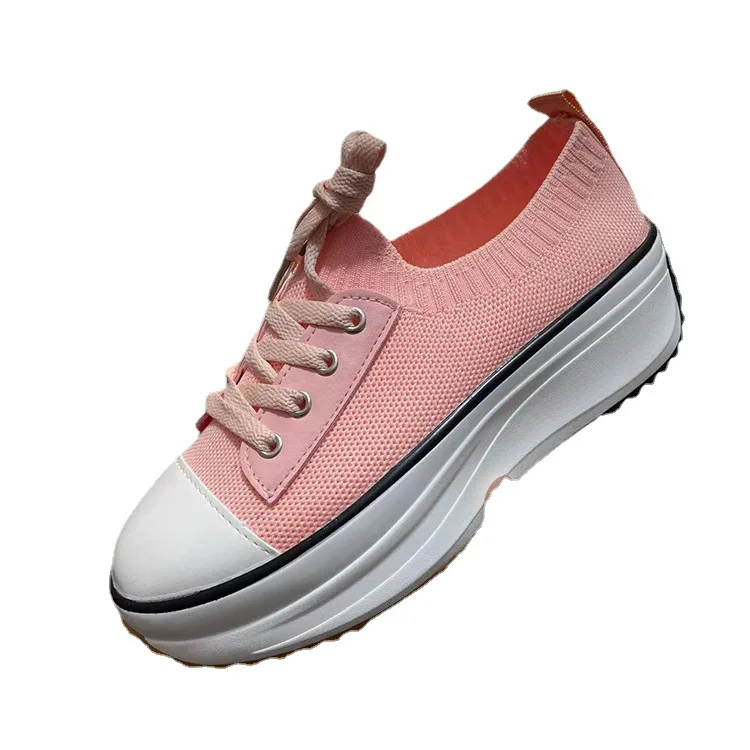 New Women Casual Shoes Fashion Woven Mesh Breathable Sneakers Solid Color Lightweight Comfortable Loafers Sapatilhas Mulher