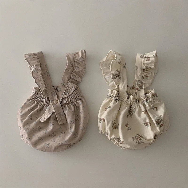 

Весенне-осенний вельветовый комбинезон LILIGIRL с кружевными бретельками для новорожденных малышей Боди Одежда для маленьких девочек