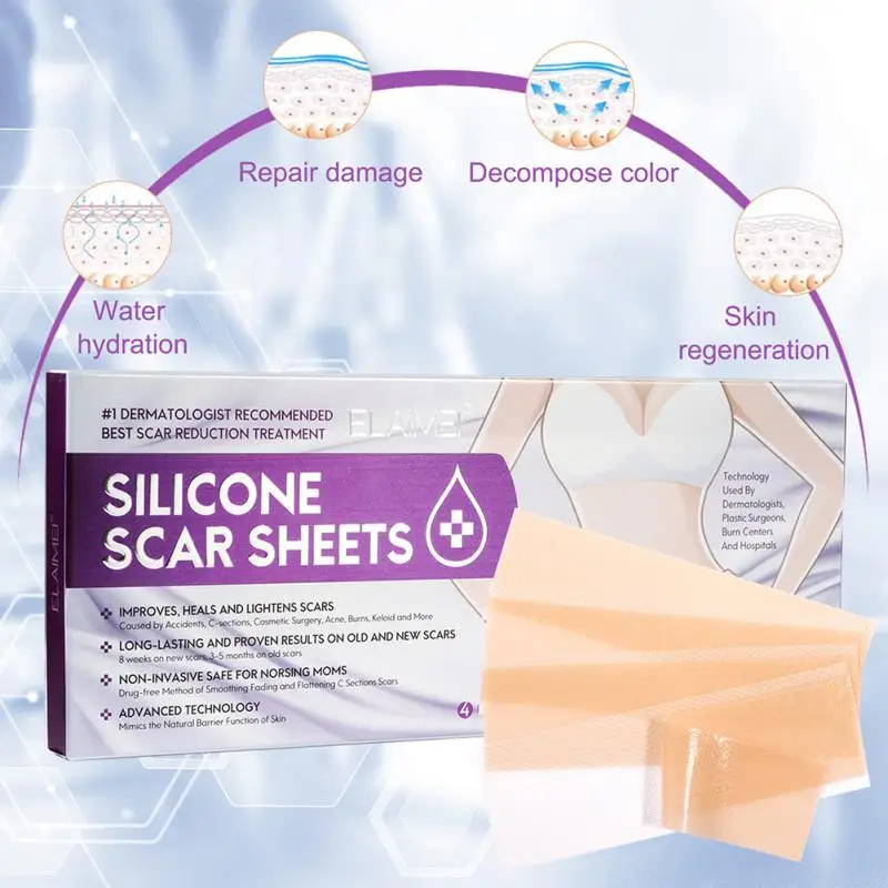 

Efficient Surgery Scar Removal Silicone Tape Sticker Sheet Therapy Patch for Acne Trauma Burn Skin Repair Scar Skin Treatments