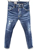 italian fashion brand dsquared2 washed worn ripped paint dot mens jeans 06666