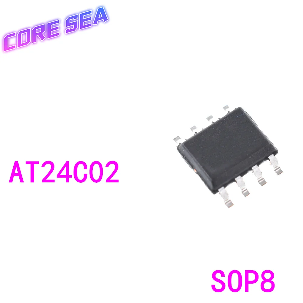 10 шт AT24C02 AT24C02C-SSHM-T 02 см EEPROM последовательный порт 2KB SOP8