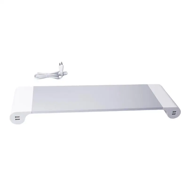 

USB Monitor Stand Riser Aluminum Alloy Computer Monitor Dock Base Charging Bracket With 4 USB Ports For MacBook US EU Plug