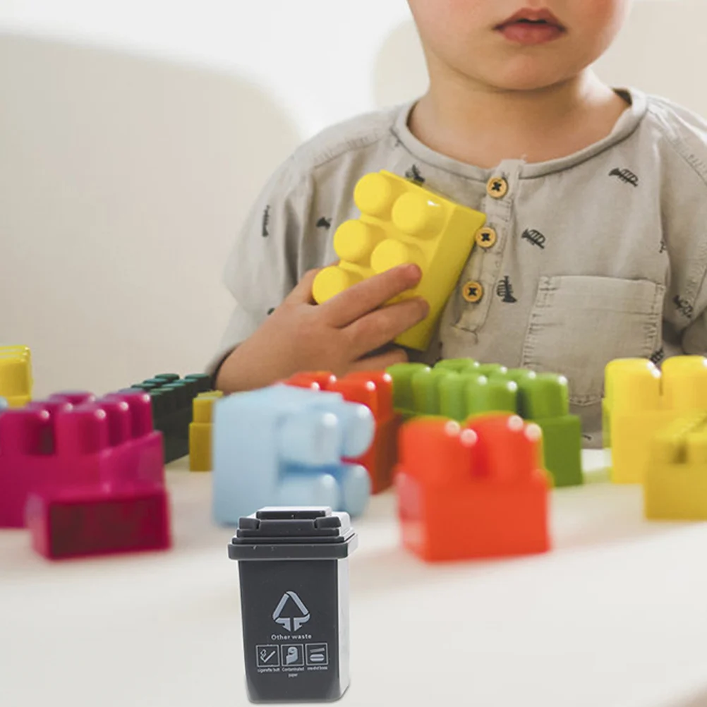 

15Pcs Mini Trash Can Model Dollhouse Waste Container Miniature Sorting Garbage Bin Model