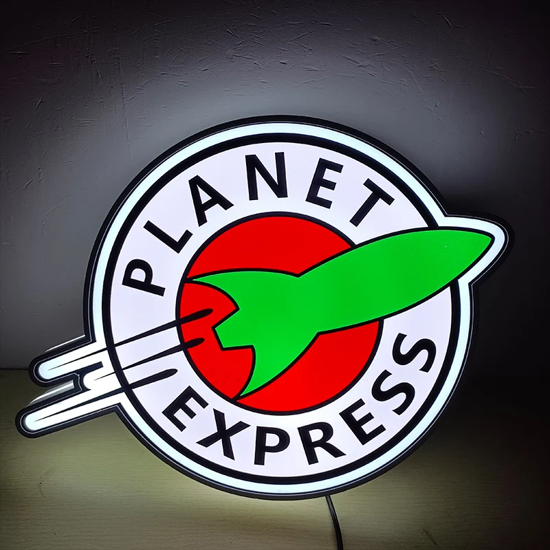 Planet Logo Lightbox Custom Wall Decor for Business Shop Hanging Art 12 Inch Kids Nightlight 3D Print Gift Light