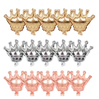 15pcs mini crown aluminum foil balloons 16inch gold silver rose gold crown christmas wedding birthday party decorations kids toy