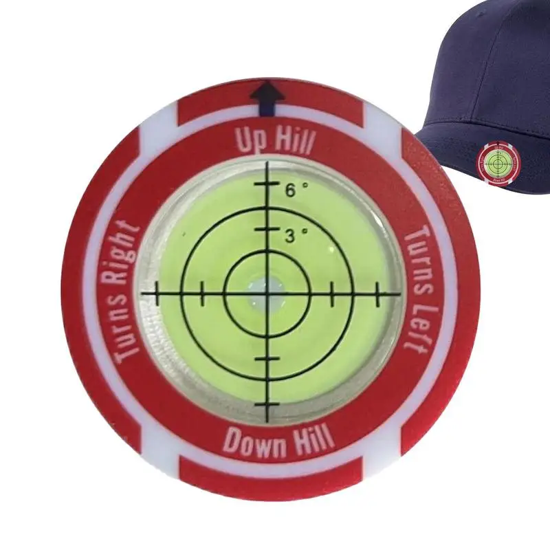 

Golf Hat Clip Green Reader Portable Ball Marker Clip High Precision Golf Level Hat Clip Golf Ball Aiming Marker Hat Clip For